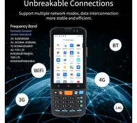 Bisofice KP36 Terminal PDA mobile Android 11.0 Machine de collecte de données Machine d'inventaire Fonction NFC 4G WiFi BT Network avec écran tactile de 4 pouces 1300W Caméra arrière pour les petites