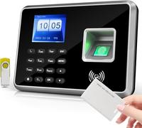 Bisofice Pointeuse Horaire Personnel, Badgeuse Pointeuse Entreprise Prenant en Charge 1000 Empreintes Digitales, 1000 Mots de Passe, 1000 Cartes d'identité, Machine de Présence pour Le Bureau, Argent