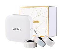 Bisofice Q30 Étiqueteuse Mini imprimante d'étiquettes avec 1 Rouleau d'étiquettes Thermiques, BT Connect, étiquette adhésive DIY Date Journal Study Sticker Labeling Machine