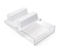 Bisofice Under Desk Drawer Hidden Storage Box Desktop Organizer Transparent Tray Suitable for Desk with Lip Installation with Attachable Strip / Screws Ideal for Home Office Organization