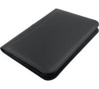 Bisofice Zippered Business Padfolio A4PolyuréthaneLeather Portfolio Organizer for Interview Resume Document Planner Agenda Schedule Tablet Sleeve Holder for Men Women Businessman - Black