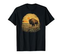 Bison Buffalo Great Plains Prairie Prairie Montana Dakota T-Shirt Graphique avec Valeur