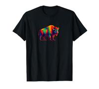 Bison Buffalo Paint Drip - Zoo Favorite Animal Fermier T-Shirt Graphique avec Valeur