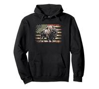 Bison Camo USA Flag T-Shirt - Chasse au Buffle Patriotique Sweat à Capuche