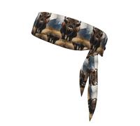 Bison d'Amérique du Nord, Bandeau de Sport à Nouer derrière la tête, Bandeau Multi-usages pour Hommes et Femmes
