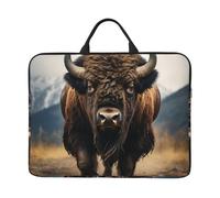 Bison d'Amérique du Nord,Housse pour Ordinateur Portable 14 Pouces, Sacoche pour Ordinateur Portable, Mallette avec poignée