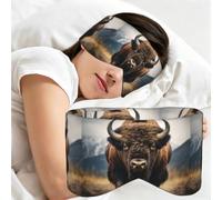 Bison d'Amérique du Nord, Masque de sommeil pour la maison, les voyages et le travail posté, couvrant entièrement les yeux et bloquant la lumière