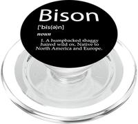 Bison Definition Bovid Animal de la Ferme Bison Burger Cornes de Viande PopSockets PopGrip pour MagSafe