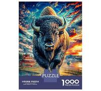 Bison d'europe Puzzle 1000 Piece pour Adultes Enfant, Jeu De Défi Intellectuel Puzzles 52x38cm/1000pcs