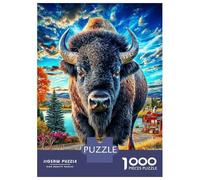 Bison d'europe Puzzle 1000 Piece pour Adultes Enfant, Jeu De Défi Intellectuel Puzzles 52x38cm/1000pcs