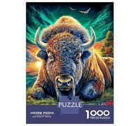 Bison d'europe Puzzle 1000 Piece pour Adultes Enfant, Jeu De Défi Intellectuel Puzzles 52x38cm/1000pcs