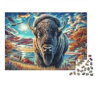 Bison d'europe Puzzle 1000 Piece pour Adultes Et Adolescents Âgés De 14 Ans Et Plus, Jeu De Défi Intellectuel Puzzles 38x26cm/1000pcs