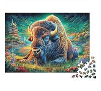 Bison d'europe Puzzle 1000 Pièces Difficile Puzzles pour Adults DIY Jigsaw Puzzle Casse-tête De Jeu Familial Jouets De Défi 52x38cm/1000pcs