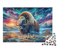 Bison d'europe Puzzle 1000 Pièces, Difficile Puzzles pour Adults Enfant, Jeu De Défi Intellectuel 38x26cm/1000pcs