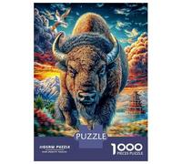 Bison d'europe Puzzle 1000 Pièces pour Adolescents Et Enfants, Jeu De Défi Intellectuel Puzzles38x26cm/1000pcs