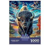 Bison d'europe Puzzle 1000 Pièces pour Adolescents Et Enfants, Jeu De Défi Intellectuel Puzzles52x38cm/1000pcs