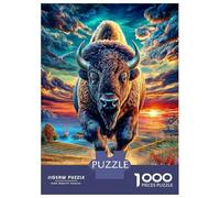 Bison d'europe Puzzle 1000 Pièces pour Adolescents Et Enfants, Jeu De Défi Intellectuel Puzzles52x38cm/1000pcs