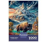 Bison d'europe Puzzle 1000 Pièces pour Adolescents Et Enfants, Jeu De Défi Intellectuel Puzzles52x38cm/1000pcs