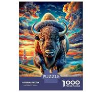 Bison d'europe Puzzle 1000 Pièces pour Adolescents Et Enfants, Jeu De Défi Intellectuel Puzzles52x38cm/1000pcs