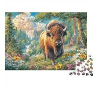 Bison d'europe Puzzle 1000 Pièces pour Adultes Et Adolescents De 14 Ans Et Plus, Jeu De Défi Intellectuel 52x38cm/1000pcs