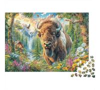 Bison d'europe Puzzle 1000 Pièces pour Adultes Et Adolescents De 14 Ans Et Plus, Jeu De Défi Intellectuel 38x26cm/1000pcs