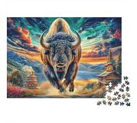 Bison d'europe Puzzle 1000 Pièces pour Adultes Et Enfants Difficile DIY Jigsaw Puzzle Casse-tête De Jeu Familial Jouets De Défi 70x50cm/1000pcs