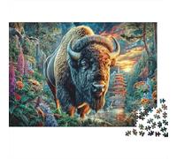 Bison d'europe Puzzle 1000 Pièces pour Adultes Et Enfants Difficile DIY Jigsaw Puzzle Casse-tête De Jeu Familial Jouets De Défi 38x26cm/1000pcs