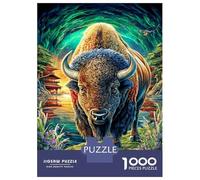 Bison d'europe Puzzle 1000 Pièces, Puzzles Difficiles Adaptés Aux Adultes Et Aux Enfants, Jeu De Défi Intellectuel 52x38cm/1000pcs