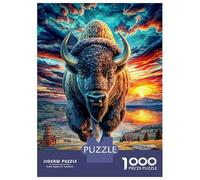 Bison d'europe Puzzle 1000 Pièces, Puzzles Difficiles Adaptés Aux Adultes Et Aux Enfants, Jeu De Défi Intellectuel 52x38cm/1000pcs