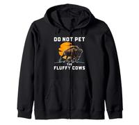 Bison Do Not Pet Fluffy Cows Buffalo Humour Wildlife Citation Sweat à Capuche