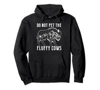 Bison Do Not Pet Fluffy Cows Mountain Wildlife Humour Citation Sweat à Capuche