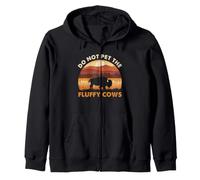 Bison Do Not Pet Fluffy Cows Mountain Wildlife Humour Citation Sweat à Capuche