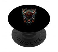 Bison Dreamcatcher Native American Indian Feathers Arts PopSockets PopGrip Adhésif