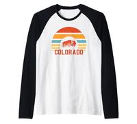 Bison du Colorado rétro Manche Raglan