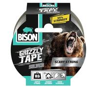 Bison Kit Grizzly Rouleau de ruban adhésif Argenté 10 m