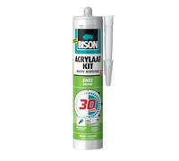 Bison Mastic acrylique rapide 30 minutes tube 300 ml - mastic d'étanchéité pour sceller les coutures, les fissures et les fissures, peut être peint