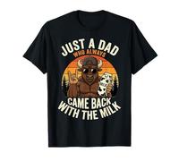 Bison Papa est Juste Un Papa Qui revenait Toujours avec du Lait T-Shirt