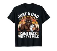 Bison Papa est Juste Un Papa Qui revenait Toujours avec du Lait T-Shirt