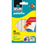 BISON - Pàte à fix patafix 80 pastilles adhésives détachables et réutilisables, blanches