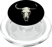 Bison Skull American Buffalo Minimalist Punk Core PopSockets PopGrip pour MagSafe