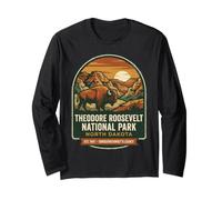 Bison Vintage du Parc National Theodore Roosevelt du Dakota du Nord Manche Longue