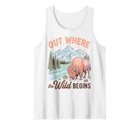 Bison Wilderness Outdoor Adventure Nature Lover Mountains Débardeur