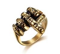 BISONBLUE Bague Homme Bague Femmes Accessoires de Mode Bague De Style Rock Bague À Motif De Doigt D'Honneur Vertical Pour Hommes 11
