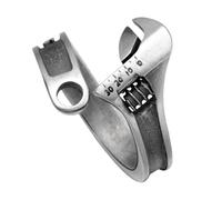 BISONBLUE Bagues Homme Bague Femme Rings Cadeaux Clé À Outils De Conception Punk Classique, Anneaux Ouverts pour Hommes, Cadeau De Motard De Fête Rock Punk