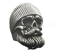 BISONBLUE Bagues Homme Bague Femme Rings Cadeaux Vintage Gothique Grande Barbe Crâne Anneau Hommes Grande Taille Punk Crâne Biker Anneau Mâle Moto 12 Argent