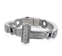 BISONBLUE Bracelet Bracelets Homme Cadeau Bracelet Croix Rétro Homme sur Main Bracelets Homme Motard Homme