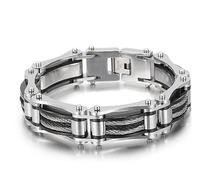 BISONBLUE Bracelet Bracelets Homme Cadeau Chaîne De Vélo Rétro Bracelet Punk Bracelet Bracelet Décontracté Élégant