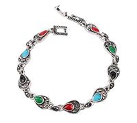 BISONBLUE Bracelet Femme Bracelets Bohême Populaire Goutte Forme Coloré Résine Strass Bracelet Pour Femme Multicolore
