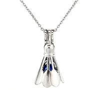 BISONBLUE Collier Femmes Pendentif Cadeaux Chaîne Collier D'Arôme De Chaîne De Pendentif De Cage De Perle De Sport De Badminton