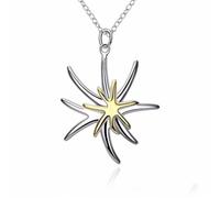 BISONBLUE Collier Pendentif Femmes Hommes Chaîne Chandail Chaîne Collier Pendentif Étoile De Mer À La Mode, Style Simple, Exquis Et Mignon Pour Femme